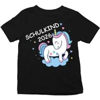 Youth Designz Print-Shirt Kinder T-shirt Schulkind 2026 mit Einhorn Unicorn Fun-Print Geschenk mit lustigen Aufdruck für Jungen und Mädchen