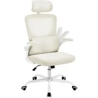 Woltu Bürostuhl (1 St), ergonomisch,Schaukelfunktion, Netzstoff, umkehrbare Armlehnen
