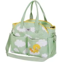 Karactermania Wickeltasche Looney Tunes Tweety Kinderwagentasche Babytasche Mamatasche Mommybag, für Mama und Papa unterwegs, genügend Platz