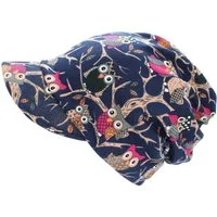 dy_mode Schirmmütze Damen Schirmmütze Beanie Mütze mit weichem Schirm Kappe Eule Muster Bunt