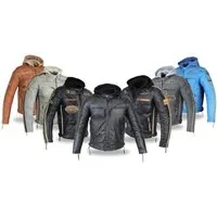 Alpha Speeds Motorradjacke - /Freizeit Herren Lammlederjacke Bikerjacke Highway 11 (Abnehmbares Innenfutter und Kapuze, (NEUE VERSION 2025) Aus weichem Lammleder, inkl. einsetzbarer Protektoren