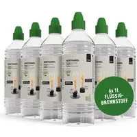 höfats Bioethanol Flüssig-Brennstoff, 6 l, (Zubehör für SPIN 900/1200/ SPIN 1500 Tischfeuer, für Indoor und Outdoor), Rauch- und Rußfreies Ethanol, Nachfüllflasche