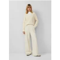 s.Oliver Chinos Hose Jersey-Hose mit Wide Leg und elastischem Bund