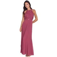 LIPSY Maxikleid Lipsy 3D-Neckholder-Maxikleid für Brautjungfern (1-tlg)
