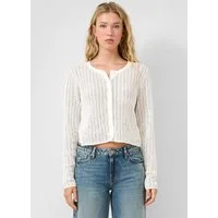 QS Cardigan Strickjacke Strickjacke mit Ajourmuster