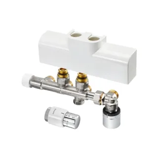 Oventrop Multiblock T-RTL Anschlussset 1184188 weiß, für Multiblock T-RTL/Uni SH, Eckform