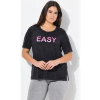 Ulla Popken T-Shirt T-Shirt Easy Classix Rundhals Halbarm