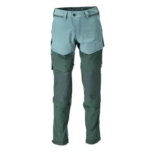 MASCOT Herren Hose mit Knietaschen CUSTOMIZED Hell Waldgrün / Waldgrün 58 - 22279-605-3534-82C58