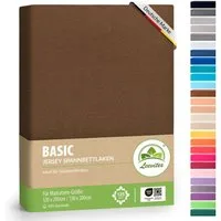 leevitex® Spannbettlaken Jersey aus 100% Baumwolle, für Kinder- & Standardmatratzen, Jersey, Gummizug: rundum, 100% Baumwolle, anschmiegsam & dehnbar, diverse Größen und Farben