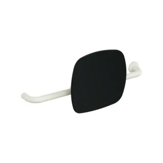 Hewi 801 Rückenstütze 801.51B9263R99 Wandabstand 150mm, Ausführung rechts, matt, Lehne tiefschwarz, reinweiß