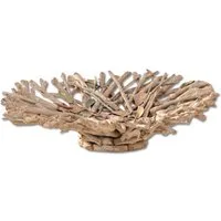 Dekoleidenschaft Dekoschale "Verzweigt" aus Teebaum-Zweigen, Ø 39 cm, Obstschale modern, Tischdeko, Schale aus Holz, Obstkorb