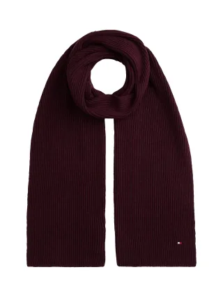 TH FLAG PIMA COTTON CASH SCARF deep burgundy melange - Gr. - OS