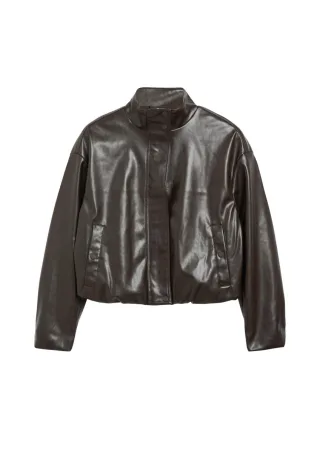 s.Oliver Red Label - Jacke in Lederoptik braun - Gr. - 40