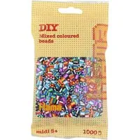 Hama Bügelperlen Hama Bügelperlen – Mix 90 gestreift, Midi 5 mm (1000 Stk)