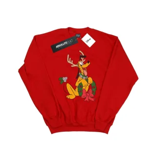 Disney - "Pluto Christmas Reindeer" Sweatshirt für Herren (Rot)