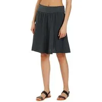 Caspar Faltenrock Damen Musselin Midi Rock knielang 100% Baumwolle Made in Italy - Ro037