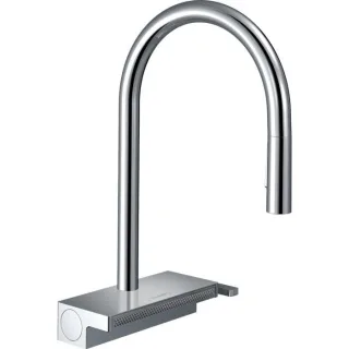 hansgrohe Aquno Select M81 Küchenarmatur 73831000 mit Ausziehbrause, 3jet, sBox, chrom