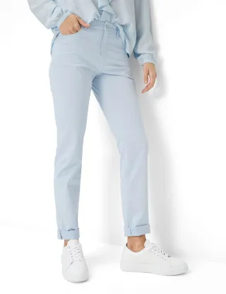 Brax Damen Five-Pocket-Hose Style CAROLA VINTAGE BLUE, hellblau, Gr. 46L
