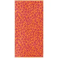 Cawö Duschtücher TWO TONE LEO, 80 x 150 cm, Orange, Pink, Baumwolle (1-St), Made in Germany