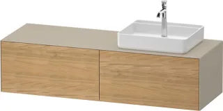 Duravit White Tulip Konsolenwaschtischunterbau wandhängend Natur Eiche & Taupe Matt & Seidenmatt 130 WT4864RH5600010