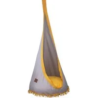 Pamek Nestschaukel Hängecocon mit Sitzkissen Hänhehöhle Kinderschaukel Hängesessel, Sitzkissen 62 cm Durchmesser.