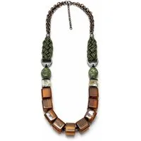 COLLEZIONE ALESSANDRO Lange Kette Marmo, Luxus in braun und khaki