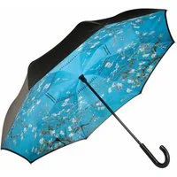 Goebel Upside Down Regenschirm Upside-Down Vincent van Gogh - Mandelbaum blau