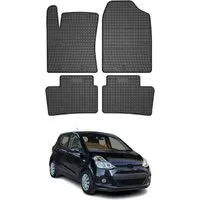 OMAC Auto-Fußmatten für Hyundai i10 2013-2019 Gummimatten Schwarz 4 tlg (4 St), für Hyundai i10 2013-2019 Hyundai i10 2013-2019, Antirutsch,Wasserfest,Einfache Installation