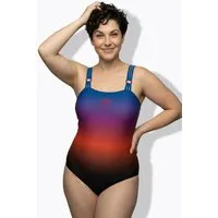 Ulla Popken Badeanzug Badeanzug Farbverlauf Softcups Dreierträger