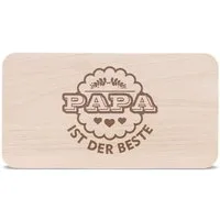 GRAVURZEILE Schneidebrett Frühstücksbrettchen Brettchen mit Gravur - Papa ist der Beste, Holz, (Kein Set), Geschenk für Papa zum Vatertag Geburtstag