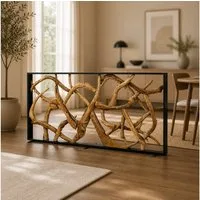 Möbel Bressmer Raumteiler MAZE Teakholz Raumteiler,handgefertigt,Raumteiler Holz,220cm x 100cm