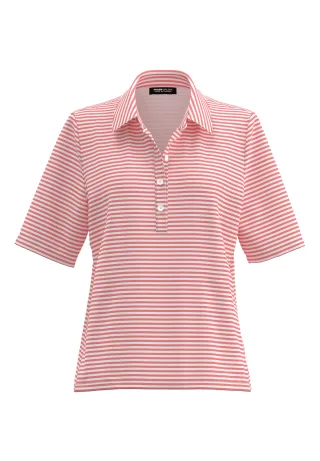 FRANK WALDER - Shirt CASUAL mit Knopfleiste tangerine/ecru - Gr. - 40