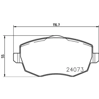 Hella Bremsbel?ge vorne Lancia Ypsilon 8DB355011-231