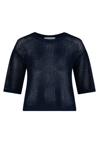 Betty & Co - Strickpullover dunkelblau - Gr. - 46