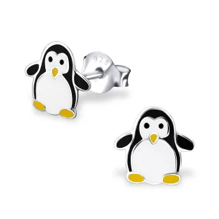Pinguin Ohrringe aus 925 Silber