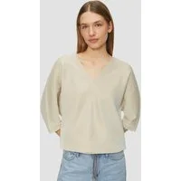 s.Oliver 3/4-Arm-Shirt T-Shirt Shirt mit Strukturstreifen und Fledermausärmeln