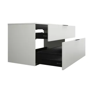 Burgbad Waschtischunterschrank Eqio 619x1200x550 Weiß Matt, WXXH120F6014 WXXH120F6014