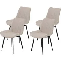 HELA Drehstuhl Vierfußstuhl BERGEN (Set, 4 St), Esszimmerstuhl, XL-Sitzbreite, 360° drehbar