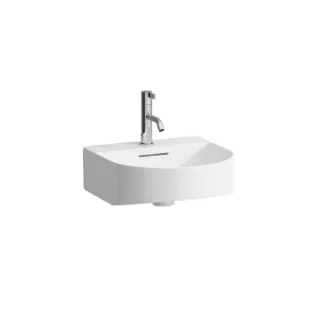 LAUFEN Sonar Handwaschbecken H8153410001041 41x42cm, mit Überlauf, mit 1 Hahnloch, weiß