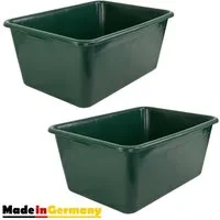 Petigi Allzweckkiste 2x Wildwanne Futterwanne Universalwanne Lebensmittelecht 65 L Grün