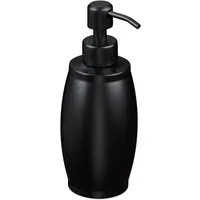 relaxdays Seifenspender Edelstahl 350 ml, schwarz