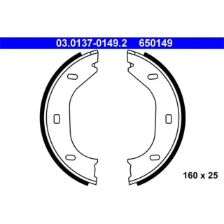 ATE Handbremsbacken Alfa Romeo Spider BMW 2000-3.2 2500-3.3 3 5 6 7 Z1