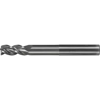 PFERD TOOLS VHM-Fräser Ø12mm, 3 Schneiden, 2xDC, Halsfreischliff extralang, Fase 0,25mm, HA - 23000449