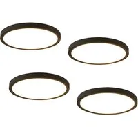 ZMH LED Deckenleuchte Wohnzimmer Ø18/27 Modern Küchenlampe Flur Schlafzimmer, Augenschutz, Einfache Installtion, LED fest integriert, Warmweiß, 15W, 3000K, warmweiß, 18×18×2,4cm, kompakt