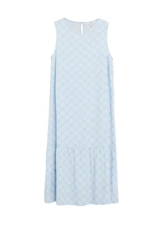s.Oliver - Kleid blau/creme - Gr. - 40