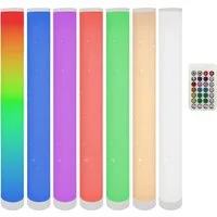 BONETTI LED Stehlampe LED Lichtsäule mit 8 Lichtfarben und praktischer Fernbedienung, LED fest integriert, Tageslichtweiß, Rot, Grün, Blau, Lila, Orange, Gelb, Cyan, Farbverlauf, Lauflicht, Musik-Sync, RGB-Farbwechsel, geringer Stromverbrauch, Dynami