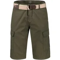 LERROS Bermudas Herren Cargo Bermudashorts mit Seitentaschen und Gürtel (Set) Bequem geschnittene Bermuda für den Sommer, Einfarbig, 100% Baumwolle