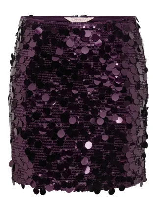 ONLY - ONLJADEL SEQUINS SKIRT WVN Winetasting - Gr. - L