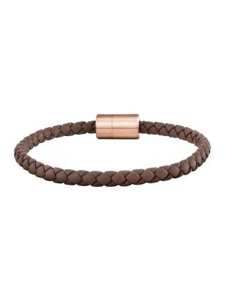 cai Armband Leder olivenblattgegerbt braun rosé