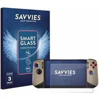 Savvies Displayschutzglas Schutzglas Panzer für MSI Claw 8 AI+, 3 Stück, Schutzfolie Display Schutz Glas Folie klar